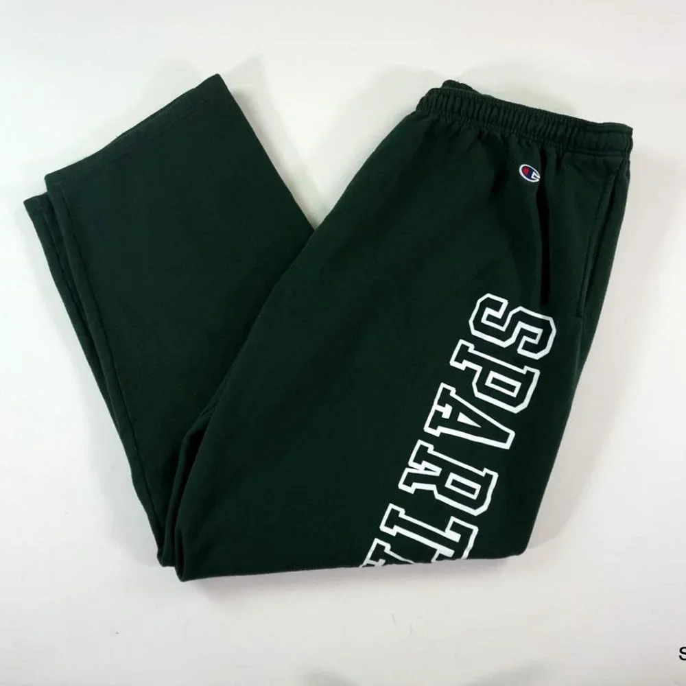 Men's Michigan State Spartans Champion Champion Eco Fleece Sweatpants XXL Green - Picture 1 of 8